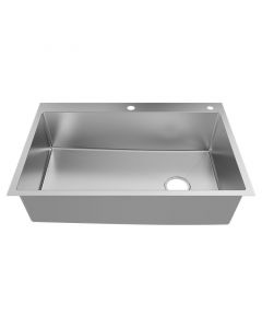 Fregadero acero inoxidable montaje dual 1 batea 83 x 56 cm Aqua Nuova Deluxe