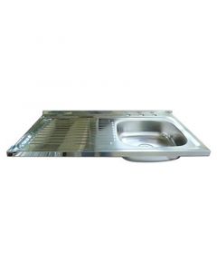 Fregadero sobreponer 100 x 50 cm 1 tina derecha con escurridor
