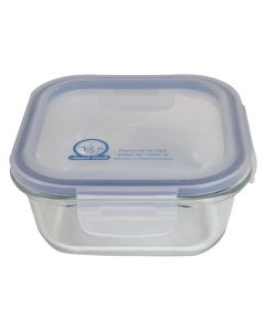 Contenedor cuadrado vidrio refractario antiderrame 520 ml