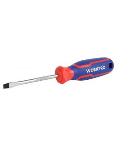 Desatornillador plano 5,5 mm x 6" mango bimaterial punta imantada WorkPro