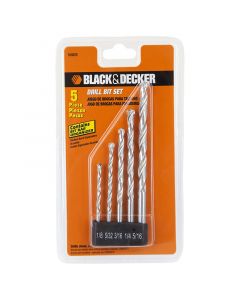 Set 5 brocas para concreto acero inoxidable Stanley