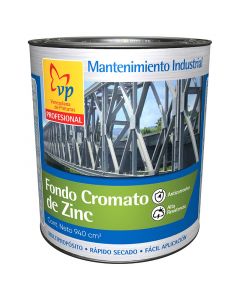 PINTURA ANTICORROSIVA SOLVENTE FONDO CROMATO DE ZINC GRIS MATE 1/4 GAL