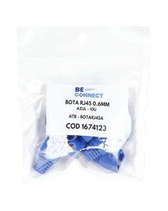 Bota RJ45 azul 6.0 mm 10 uds