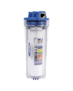 Filtro para agua 10" dual blanco con polipropileno plegado 50 micras