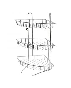 Organizador esquinero ducha 3 niveles cromo