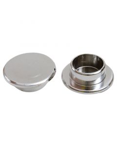 Terminal decorativo tipo disco cromado 25 mm Tauro 2 uds