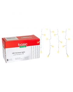 Luces navideñas 108 led blanco cascada