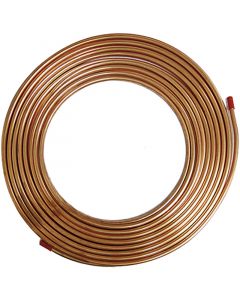 Tubo flexible de cobre 1/4" x 15.24 mts (venta por metro)