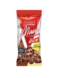 Maní cubierto de chocolate con leche sin azúcar 12 x 40 g