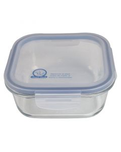 Contenedor cuadrado vidrio refractario antiderrame 800 ml