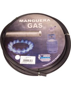 Manguera para gas negra 3/8" x 10 m