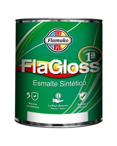 Pintura esmalte verde selva brillante Flamuko Flagloss clase B ¼ gal