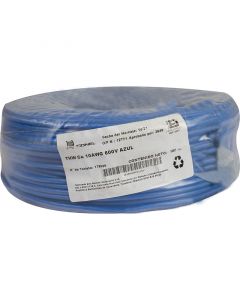 Rollo cable thw 10 awg azul 100m