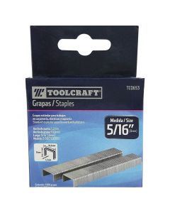 Toolcraft-grapas de 5/16pulg (8mm) para t-50 caja 1000und