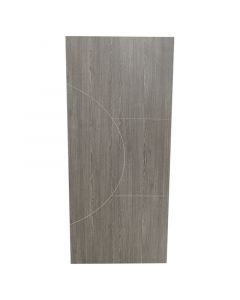 Puerta gris clara ruteada 90 x 210 cm