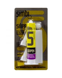 Silicón sellador uso general antihongos translúcido Simbi 70 ml