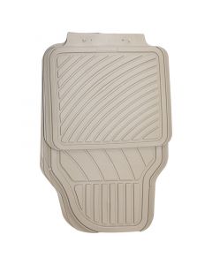 Set 4 alfombras para carro caucho beige