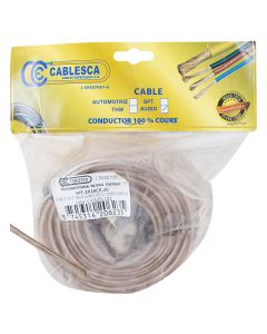 Cable flexible audio 2x18 awg cobre cristal Cablesca (precio por metro)