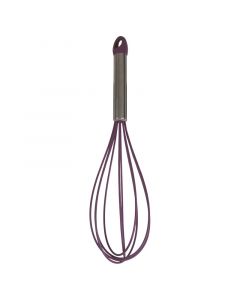 Batidor 30 cm varillas silicón mango acero inoxidable SS