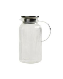 Jarra refractaria de vidrio borosilicato con tapa  1,3 L transparente SMART COOK