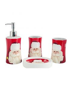 JUEGO 4 PIEZAS SANTA ACCESORIOS BAÑO 7.7 X 7.7 X 18.7 CM
