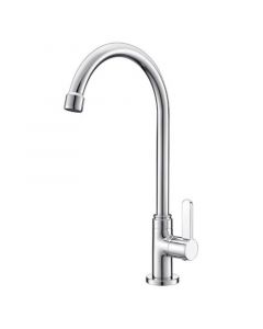 Grifería para cocina monomando cuello cisne Ideal plateado cromado