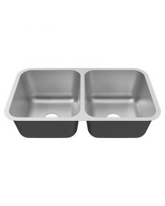 Fregadero acero inoxidable submontar 2 bateas 81 x 46 cm Aqua Nuova