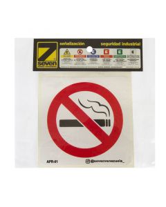 Cartel Pvc Prohibido Fumar 10X10Cm