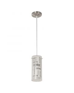 LÁMPARA COLGANTE BLANCA 1 LUZ 120 V E27 60 W