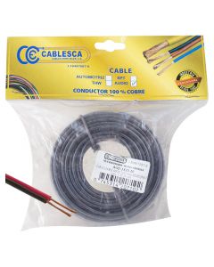 Cable flexible audio 2x20 awg cobre negro y rojo Cablesca (precio por metro)