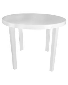 Mesa Plástica Redonda Blanca 88cm