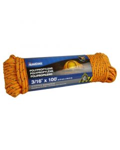 Cuerda polipropileno trenzado diamante 3/16" (30 m) naranja