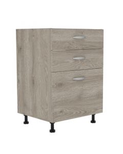 Gavetero 3 gavetas cenizo 87 x 60 x 52 cm