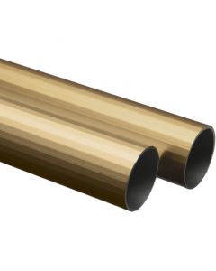 Tubo redondo de aluminio oro de 10mm x 1,5m tauro 1pza.