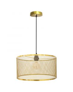 Lámpara colgante masche vintage dorado y cobre 1 luz E27 10103