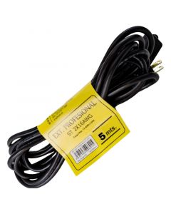 Extensión eléctrica profesional ST 2x16 AWG 5 tomas negra 5 m