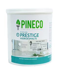 Hidroesmalte blanco satinado prestige-pineco clase a de 1/4 de galón
