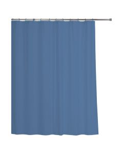 Set cortina de baño peva azul 178x183 cm incluye 13 ganchos plásticos