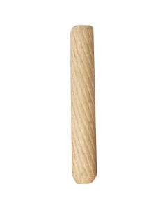 Tarugo de madera redondo beige 8 x 50 mm (50 uds)