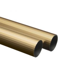Tubo redondo de aluminio oro de 16mm x 1,5m tauro 1pza.