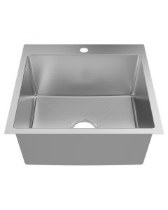 Fregadero acero inoxidable montaje dual 1 batea 51 x 51 cm Aqua Nuova Deluxe