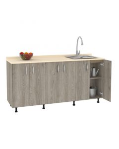 Módulo base de cocina cenizo 1,8 m