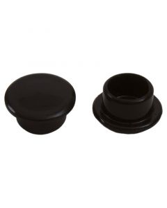 Terminal decorativo tipo disco negro 13 mm Tauro 2 uds