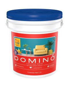 Pintura doble blanco mate VP Domino clase B 2 gal