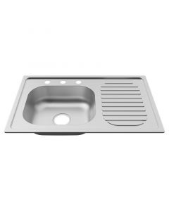 Fregadero empotrar acero inoxidable 1 batea 80 x 50 cm Aqua Nuova