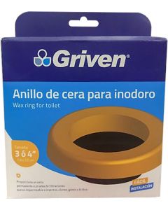 Anillo de cera para inodoro 3 ó 4" amarillo