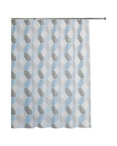 Cortina para baño peva estampado rombos 178 x 183 cm