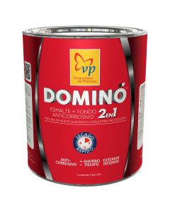 Esmalte 2 en 1 anticorrosivo solvente Dominó negro carbón brillante 1 gal