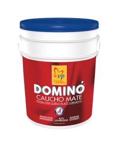 Pintura caucho Dominó doble blanco mate clase B 5 gal