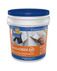 Pasta profesional acrílca mulltisuperficie Construobra natural 4 gal